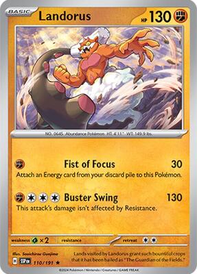 Landorus card from SV08: Surging Sparks