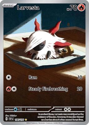 Larvesta - 196/191 card from SV08: Surging Sparks