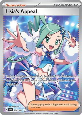 Lisia's Appeal - 234/191 card from SV08: Surging Sparks