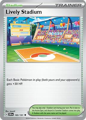 Lively Stadium card from SV08: Surging Sparks