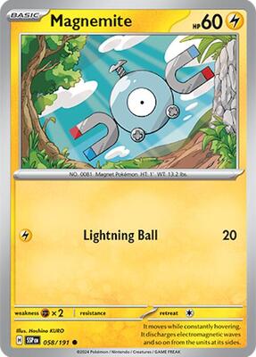 Magnemite card from SV08: Surging Sparks