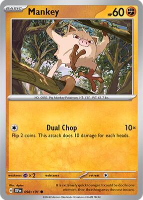 Mankey card from SV08: Surging Sparks