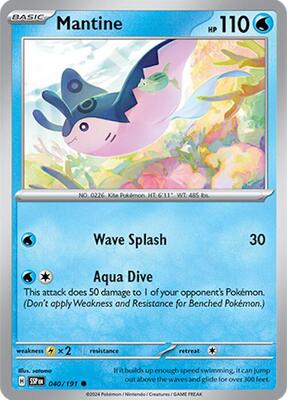 Mantine card from SV08: Surging Sparks