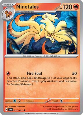 Ninetales card from SV08: Surging Sparks