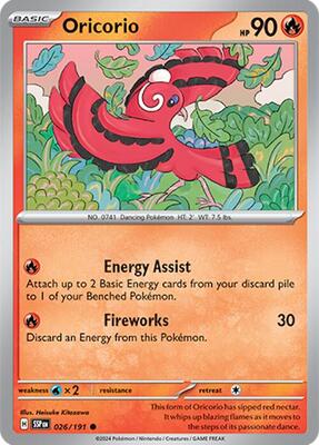 Oricorio - 026/191 card from SV08: Surging Sparks