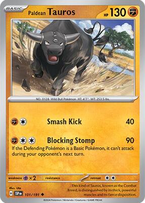 Paldean Tauros - 101/191 card from SV08: Surging Sparks