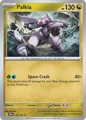Palkia card from SV08: Surging Sparks