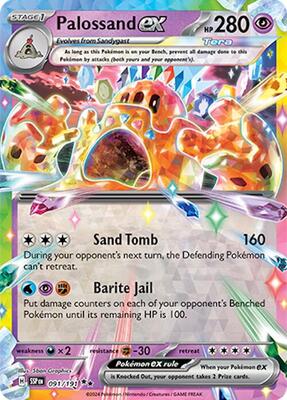 Palossand ex - 091/191 card from SV08: Surging Sparks