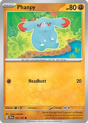 Phanpy - 102/191 card from SV08: Surging Sparks