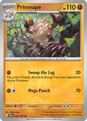 Primeape card from SV08: Surging Sparks