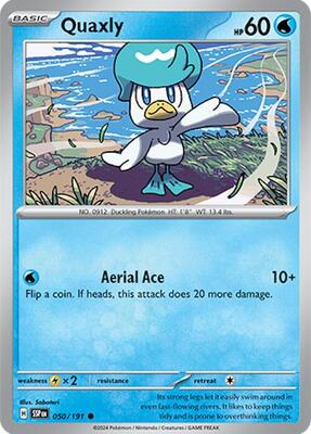Quaxly card from SV08: Surging Sparks