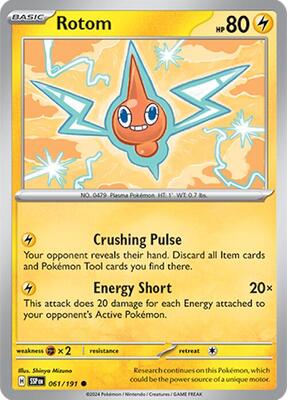 Rotom card from SV08: Surging Sparks