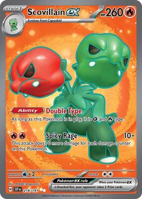 Scovillain ex - 216/191 card from SV08: Surging Sparks