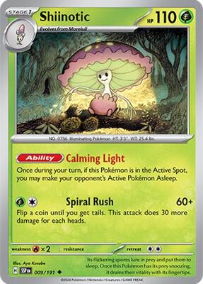 Shiinotic - 009/191 card from SV08: Surging Sparks