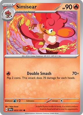 Simisear card from SV08: Surging Sparks