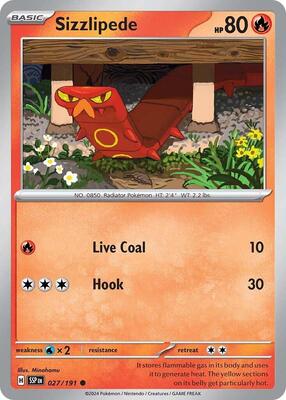 Sizzlipede card from SV08: Surging Sparks