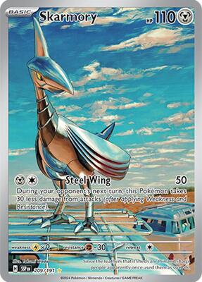 Skarmory - 209/191 card from SV08: Surging Sparks