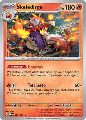 Skeledirge card from SV08: Surging Sparks