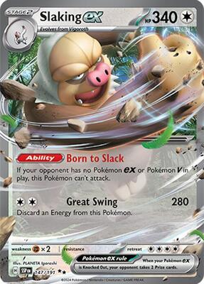 Slaking ex - 147/191 card from SV08: Surging Sparks