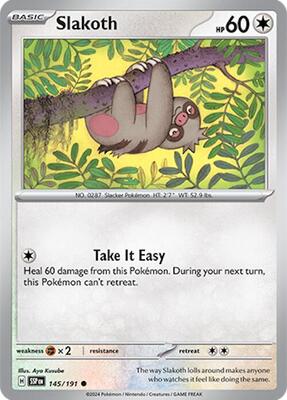 Slakoth - 145/191 card from SV08: Surging Sparks