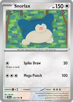 Snorlax card from SV08: Surging Sparks