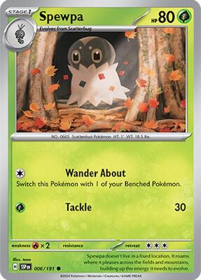 Spewpa card from SV08: Surging Sparks
