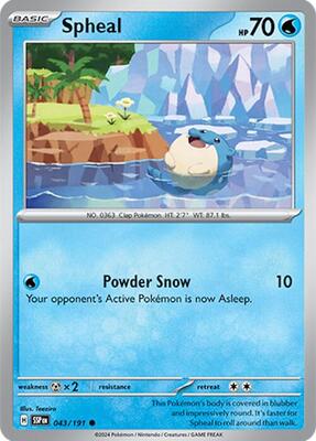 Spheal - 043/191 card from SV08: Surging Sparks