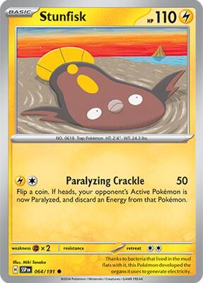 Stunfisk - 064/191 card from SV08: Surging Sparks