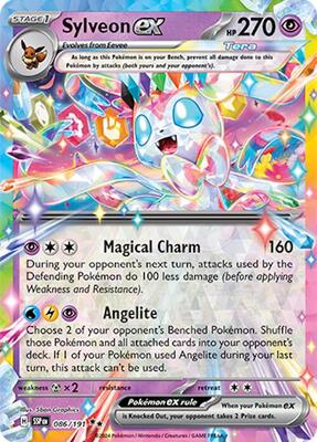 Sylveon ex card from SV08: Surging Sparks
