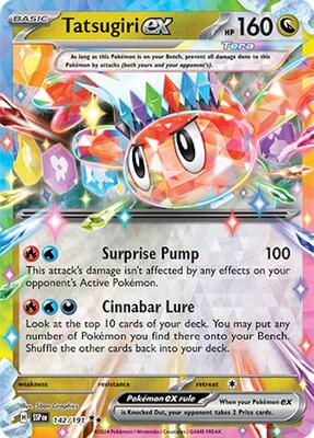 Tatsugiri ex - 142/191 card from SV08: Surging Sparks