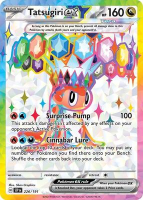 Tatsugiri ex - 226/191 card from SV08: Surging Sparks