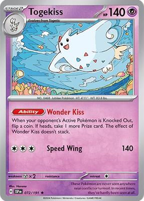 Togekiss card from SV08: Surging Sparks