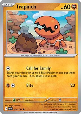 Trapinch card from SV08: Surging Sparks