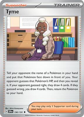 Tyme card from SV08: Surging Sparks