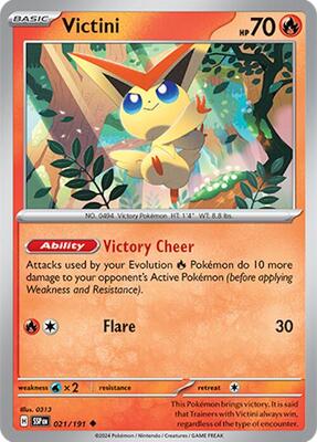 Victini card from SV08: Surging Sparks