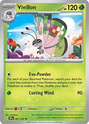 Vivillon - 007/191 card from SV08: Surging Sparks