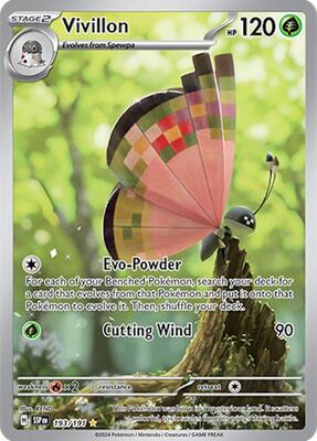 Vivillon - 193/191 card from SV08: Surging Sparks