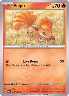 Vulpix card from SV08: Surging Sparks