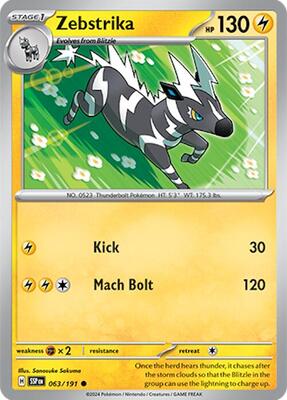 Zebstrika card from SV08: Surging Sparks