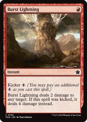 Burst Lightning card from Foundations