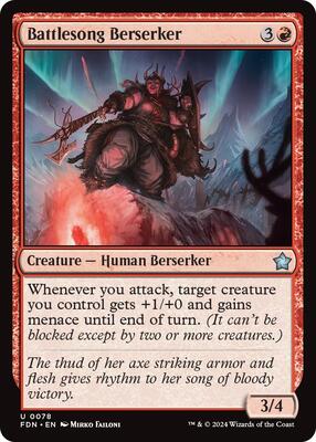 Battlesong Berserker card from Foundations