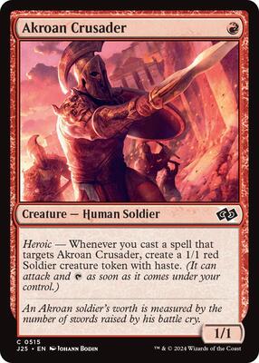 Akroan Crusader card from Foundations Jumpstart