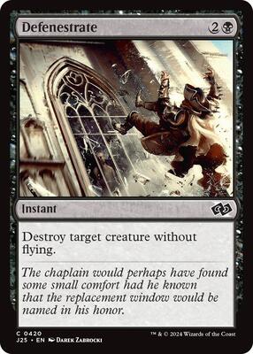 Defenestrate card from Foundations Jumpstart