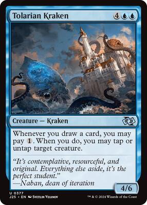 Tolarian Kraken card from Foundations Jumpstart