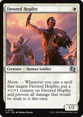 Favored Hoplite card from Foundations Jumpstart