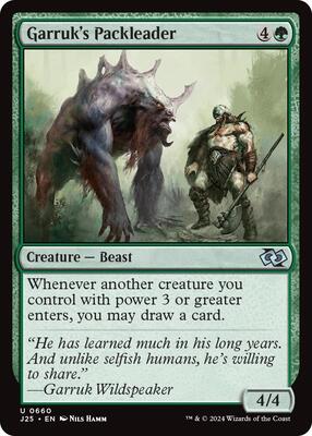 Garruk's Packleader card from Foundations Jumpstart