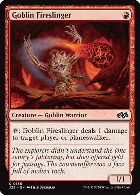 Goblin Fireslinger card from Foundations Jumpstart
