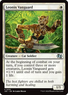 Leonin Vanguard card from Foundations Jumpstart