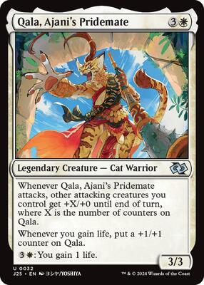 Qala, Ajani's Pridemate (Anime) card from Foundations Jumpstart