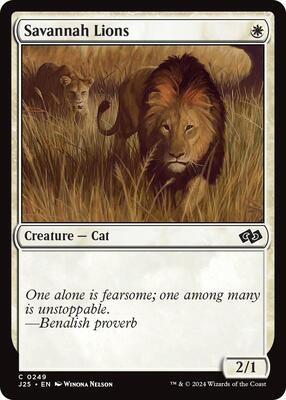 Savannah Lions card from Foundations Jumpstart